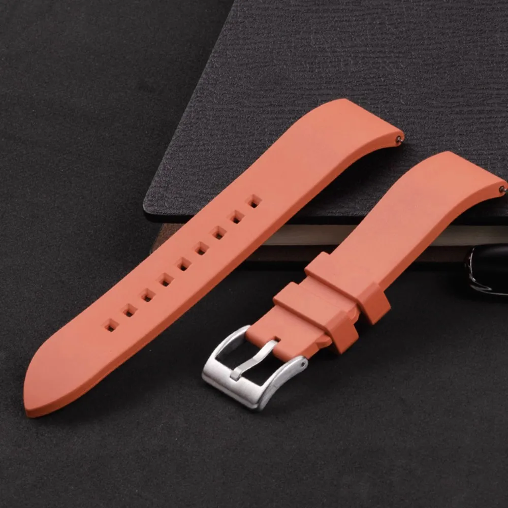 EACHE Fluorubber Watch Straps Fluorine Silicone Watchband 20mm 22mm 24mm Quick Release Wrist Band FKM Rubber