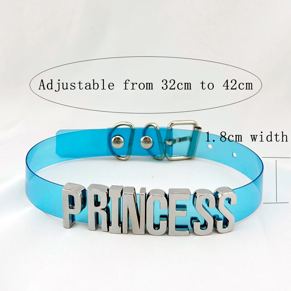 Punk Sexy Letters Custom Choker Collar Necklace Men Women Unisex Personalized Kawaii Candy Pvc Customized Cosplay Party Jewelry