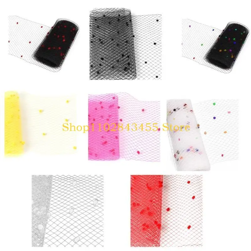 49MC Mesh Ribbon Fabric for Sinamay Hat Fascinator Hat 45cm Width Veil Netting Fabric for Women Millinery Handmade Accessory view 4