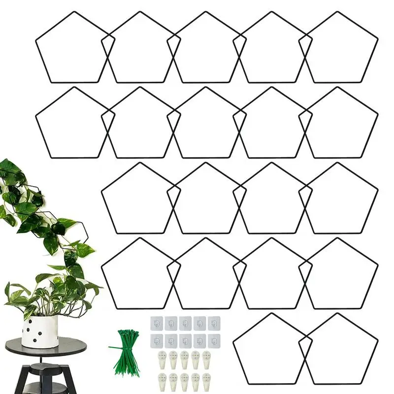 Vine Support Wall Trellis Flexible Interconnect Chain Layout Plant Chain Grid Plant Chain Trellis Garden Plant Support Trellis