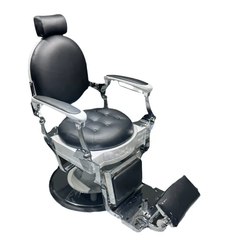 Barber shop oil head chair Yalong retro reclining shaving barber chair hair salon special hair hair cutting