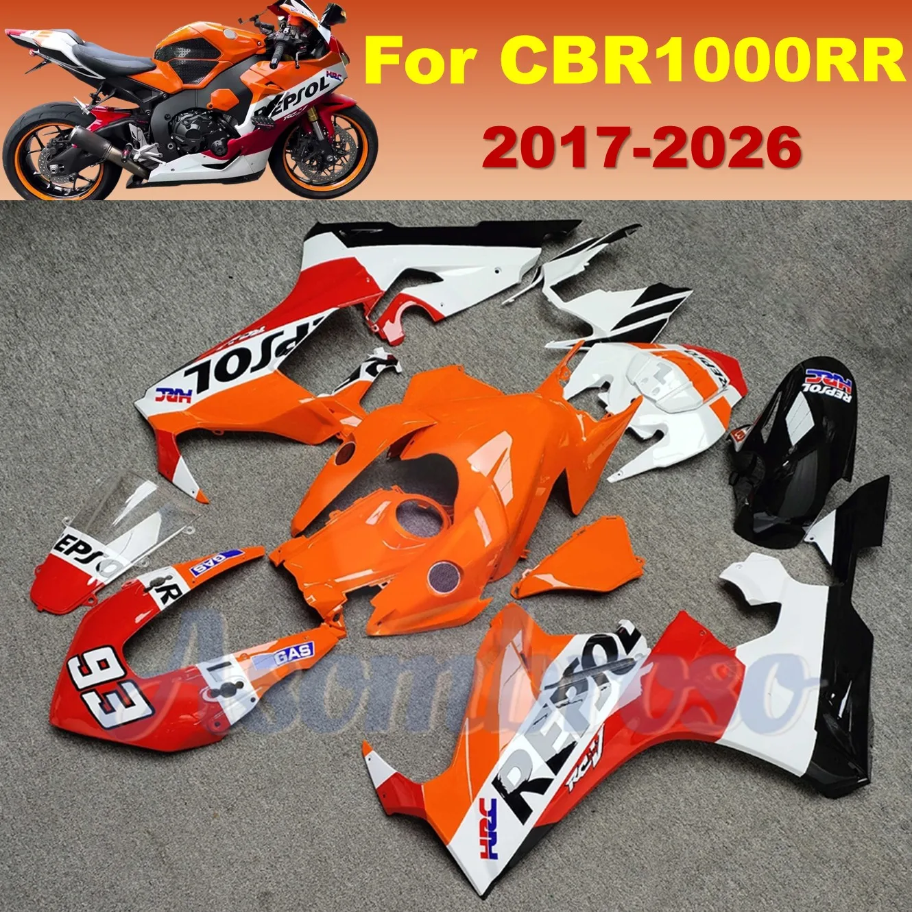 ABS Plastic Fairings For HONDA Repsol CBR1000RR 2017-2023 2024 2025 2026 CBR1000RA Motorcycle Body Panels Kit