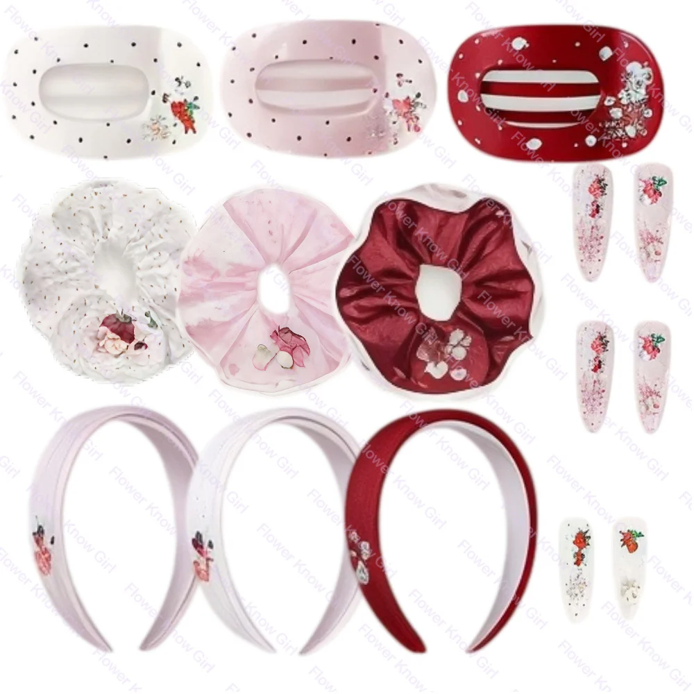 Flower Knows Limited Edition 10th Anniversary Tri-Color Lace Hair Ties, Clips, and Headbands