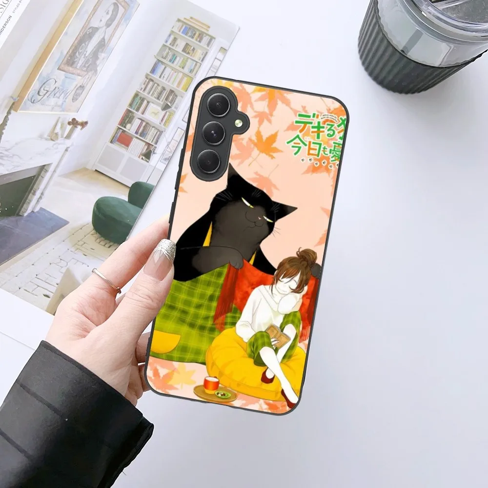 Masterful Cat Mobile Cell Phone Case for Samsung Galaxy A91 70 54 53 52 34 24 21 Note 20 10 M54 Plus Ultra 5G Black Cover Funda