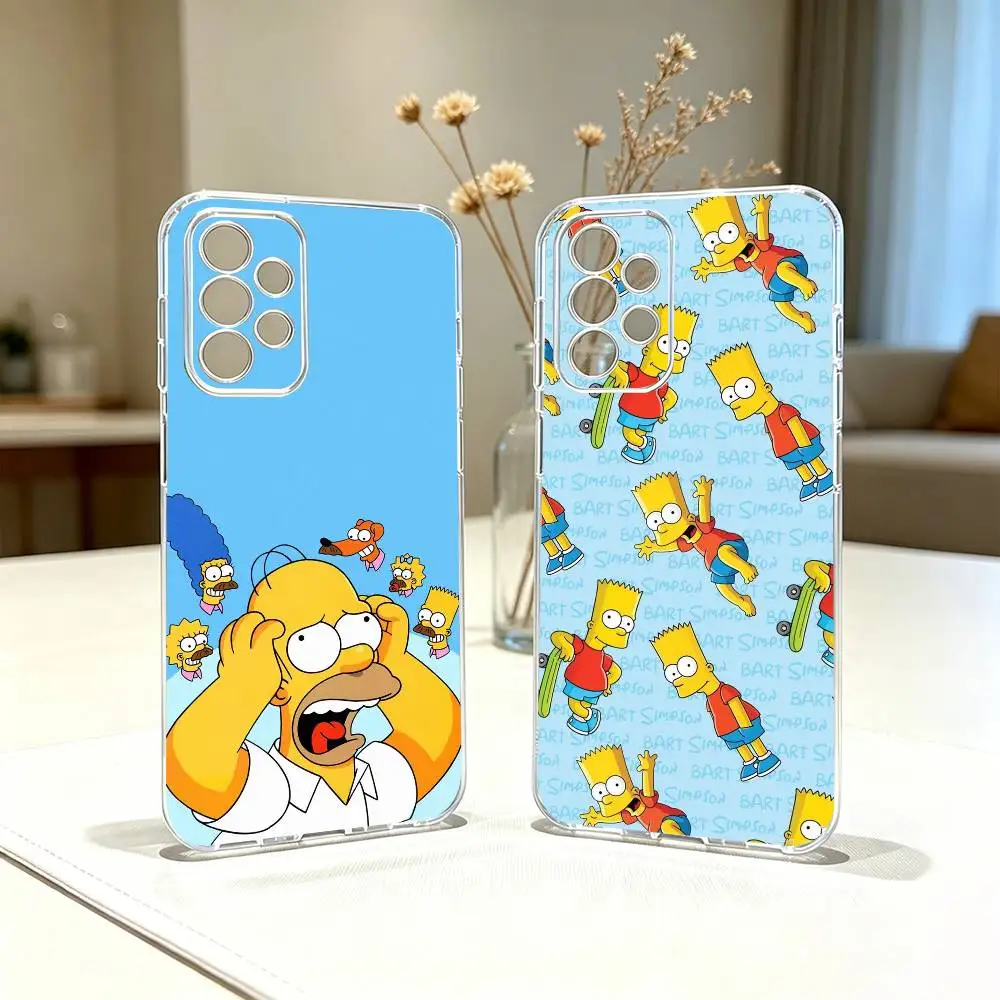 For T-The S-Simpsons-s Cartoon Phone Case For Samsung S25,S24,S21,S22,S23,S30,Ultra,S20,Plus,Fe Transparent Cover