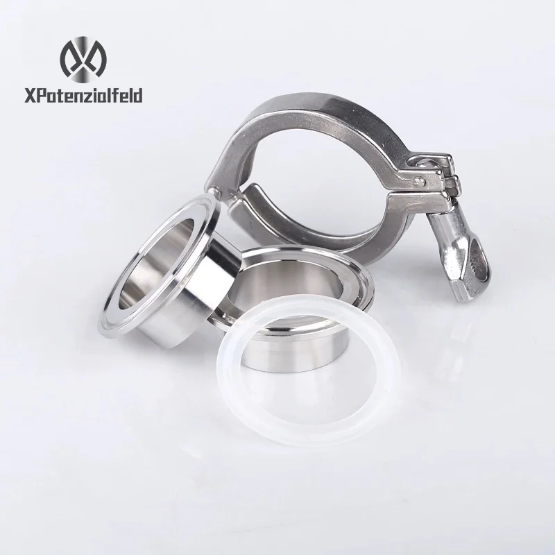 5Pcs Stainless steel precision cast clamp set quick connector quick welding end chuck flange fixed buckle wholesale