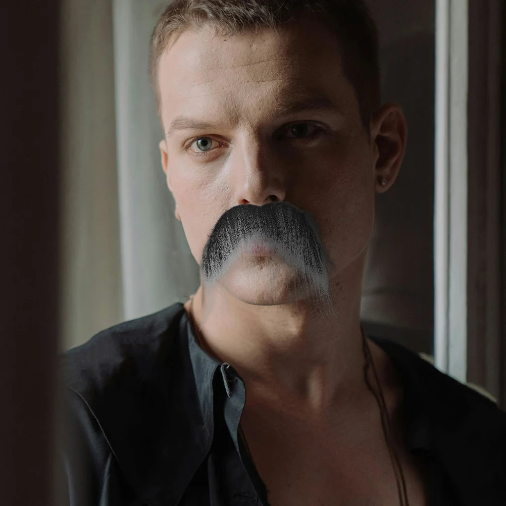 

2Pcs Realistic Fake Beard Halloween Costume Party Cosplay Fake Mustache Facial Hair Prop Simulated Beard Simulated Beards