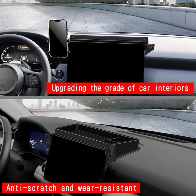 Super Sale 12.9 Inch Screen Dashboard Storage Organizer with Phone Mount for Mazda CX-5 2026 Dash Storage Tray Accessories
