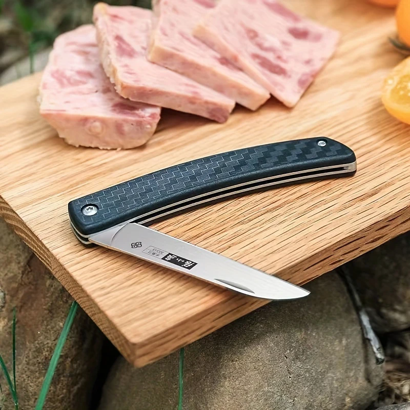 Fruit knife, paring knife, outdoor camping hiking picnic with portable folding pocket knife