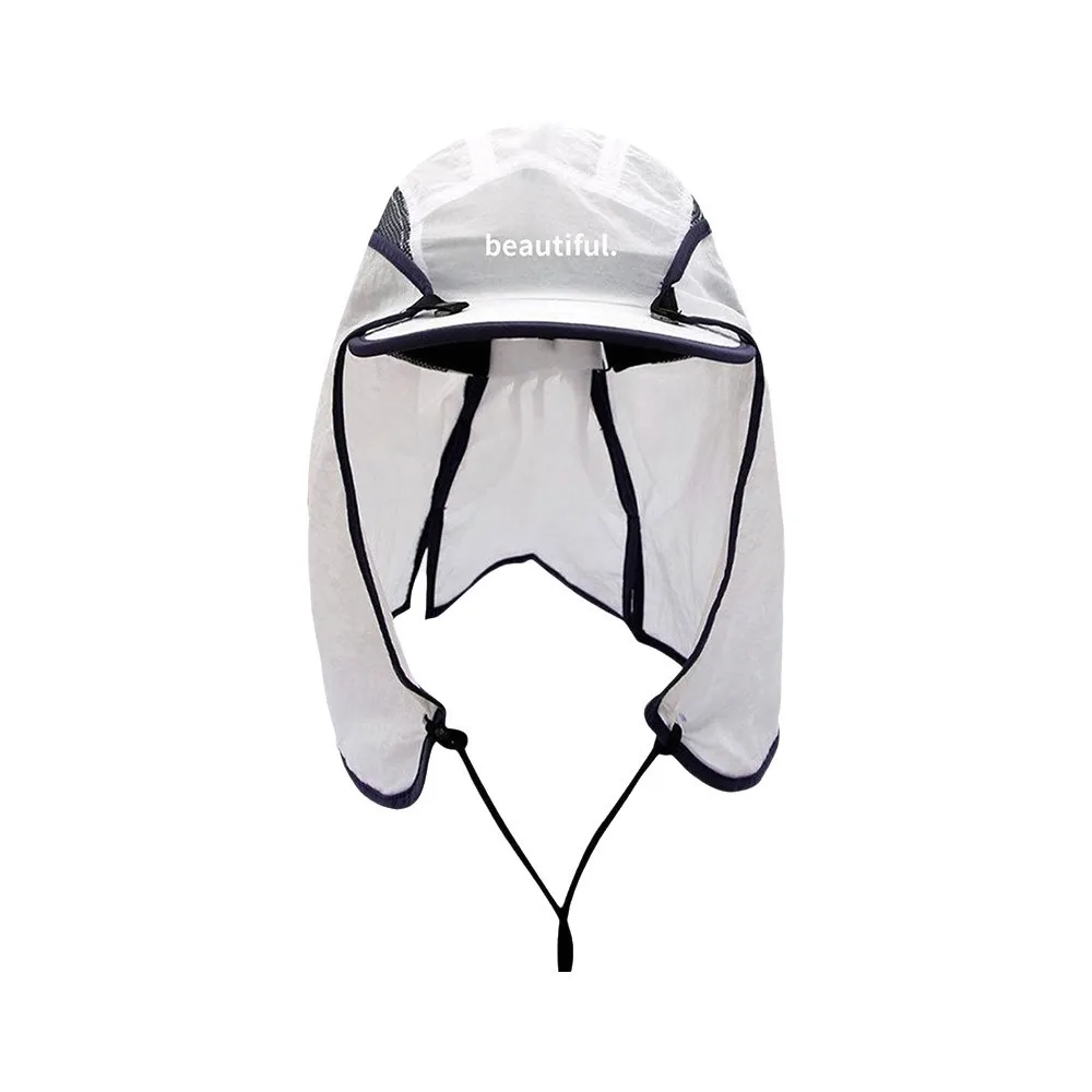 New 5 Panel Sun Visor Flap Hat Mesh Breathable UV Protection Baseball Caps Short Brimmed Quick Dry Fishing Cap Hiking