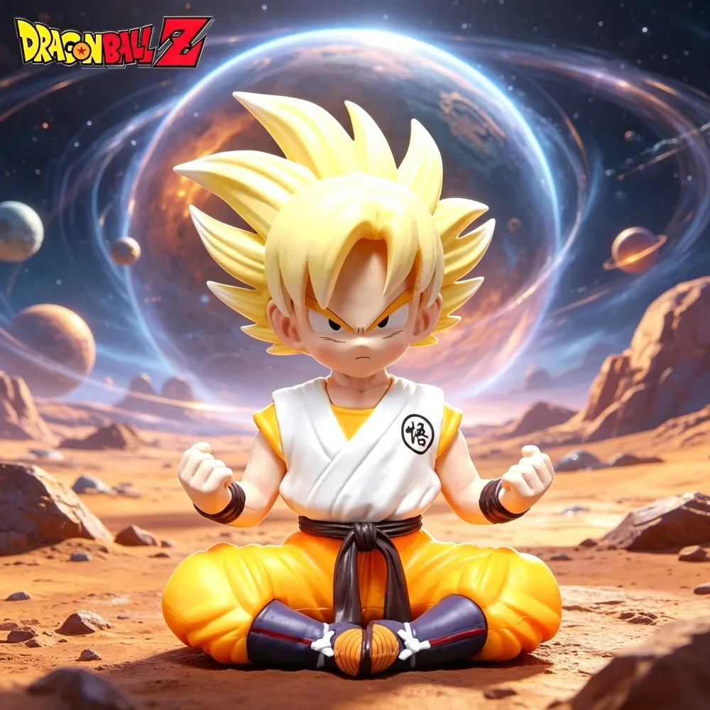 11cm/4,33 Zoll Anime Dragon Ball Figur Goku Actionfiguren PVC-Statue Desktop-Ornament Sammlermodell Spielzeug Geschenke
