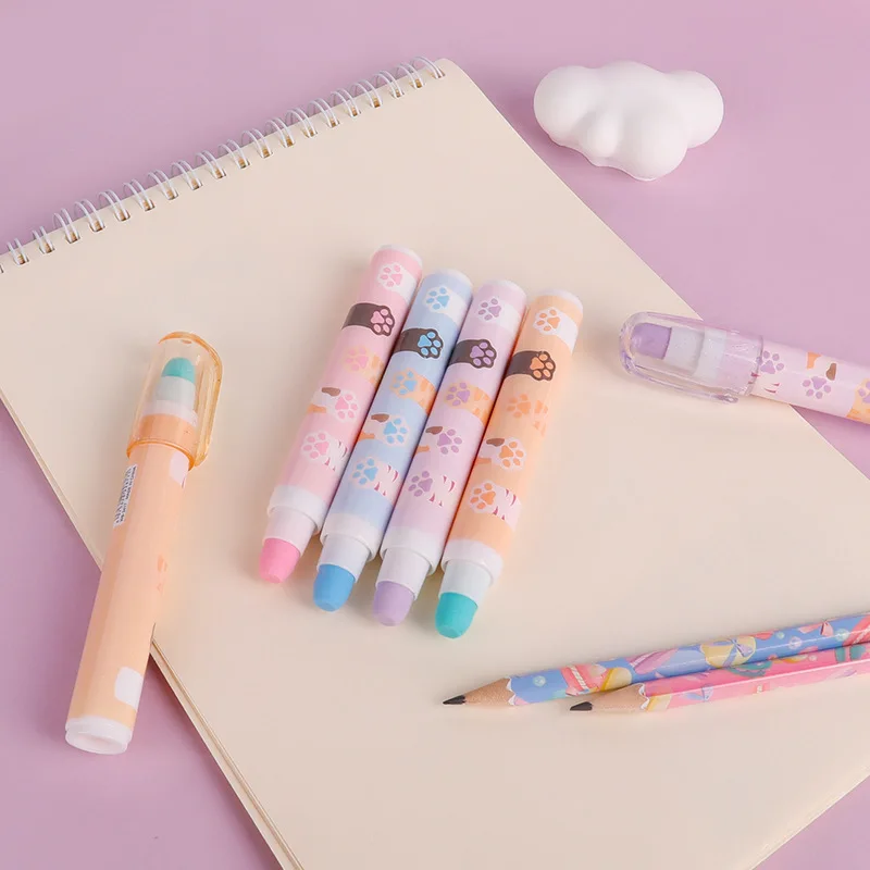 Gommes à crayon Kawaii pour enfants et étudiants, gommes de type stylo, outils de papeterie coréenne, fournitures scolaires et de bureau, nouveauté