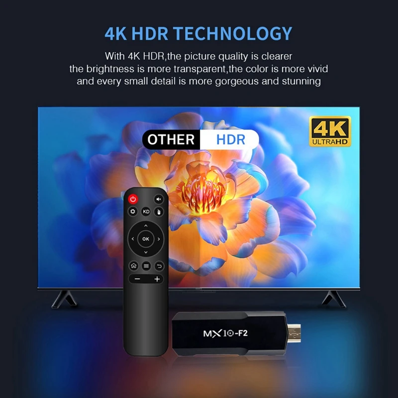 Smart TV Stick Android Video 4K Bluetooth RK3228A Quad-Core Media Player Game Box MX10 F2