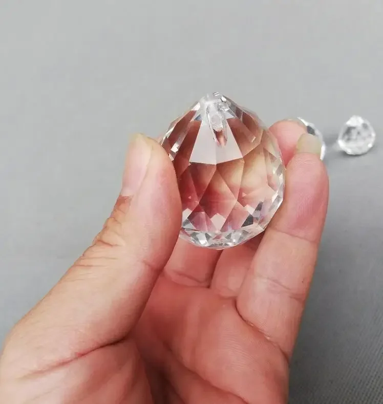 Camal 10pcs 20/30/40mm Glass K9 Crystal Ball Pendant Prisms Lamp Lighting Part Hanging Chandelier Suncatcher Wedding Party DIY