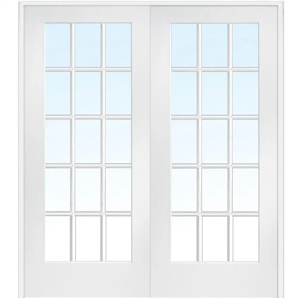 

White Aluminium Profile French Casement Doors Double Glazed French Doors
