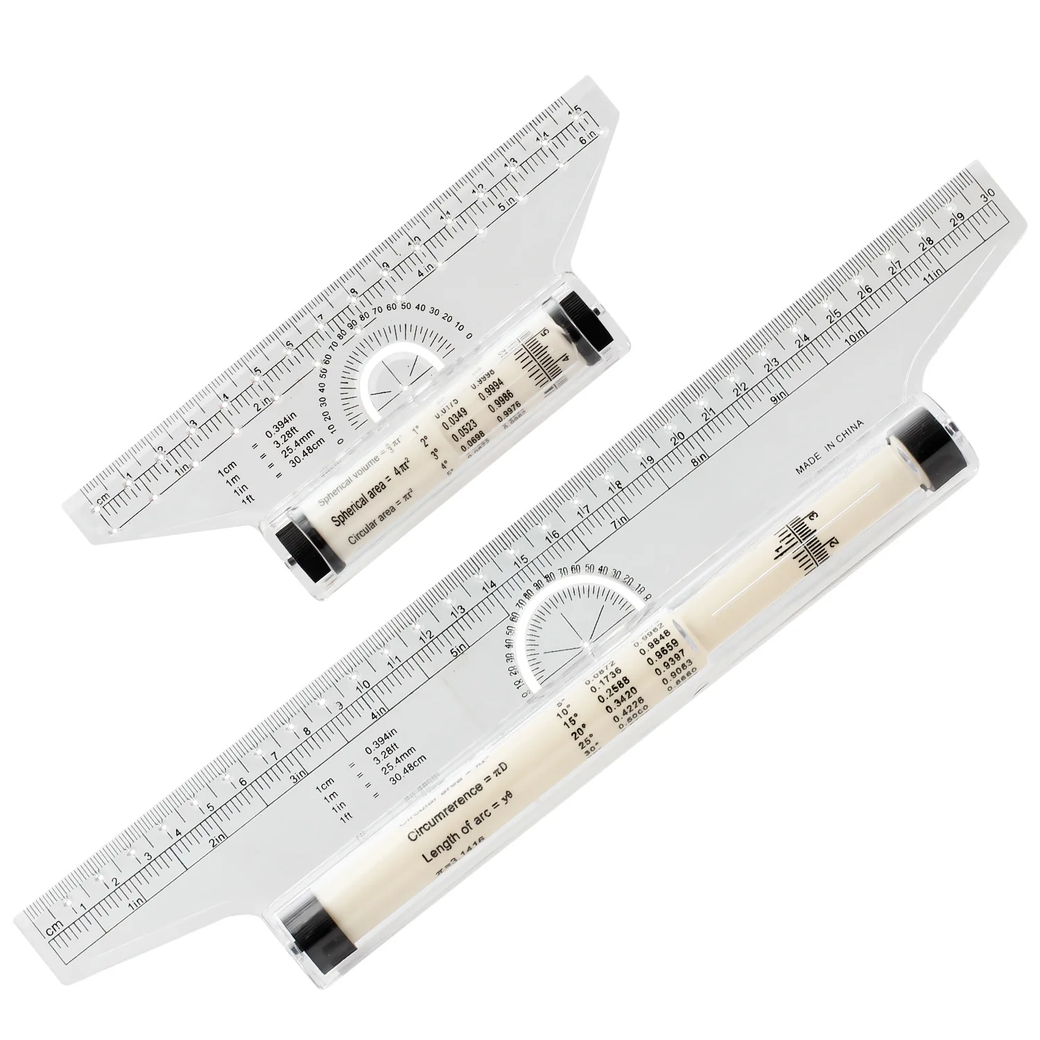 Parallel Ruler   Professional Design 15cm/30cm Translation Ruler  Protractor Drawing Tool  Sewing Accessories