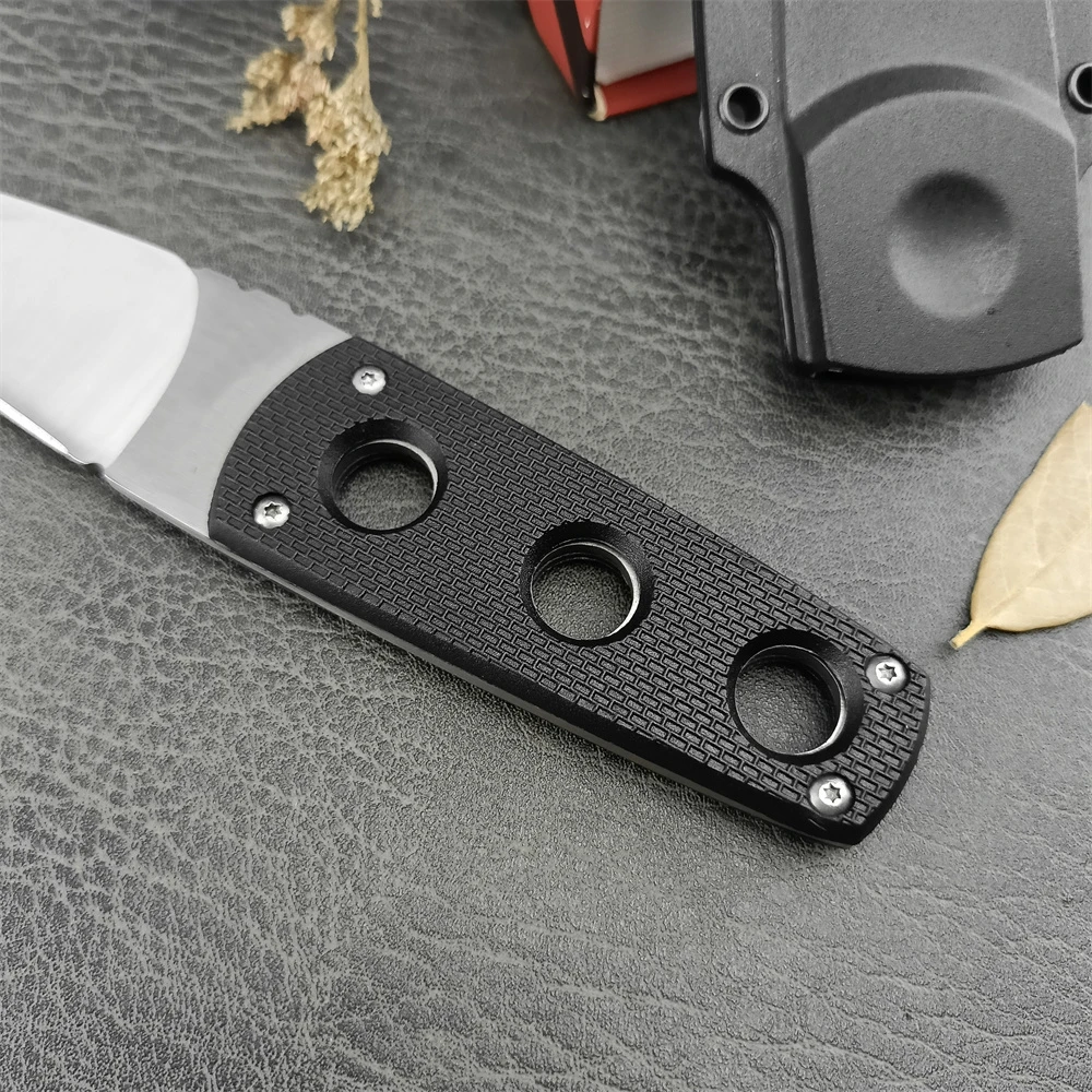 CD Fixed Blade Knife Small Outdoor Camping Knife 440c Blade ABS Handle and Sheath EDC Survival Hunting Hiking Cutting Tool Gift