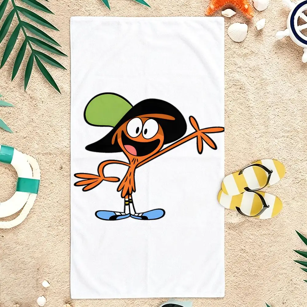 Adventure Cartoon W-Wander Over Y-Yonder Towel Microfiber soft Beach Towel for Travel Fitness Sauna Bathing Camping
