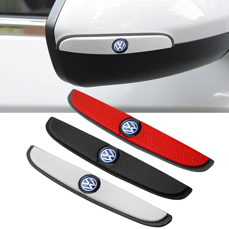 4pcs Rubber Bumper Strip Car Door Anti-Collision Emblem Sticker For VW GTI Polo Golf Passat Tiguan Arteon Touareg Taigo Caddy