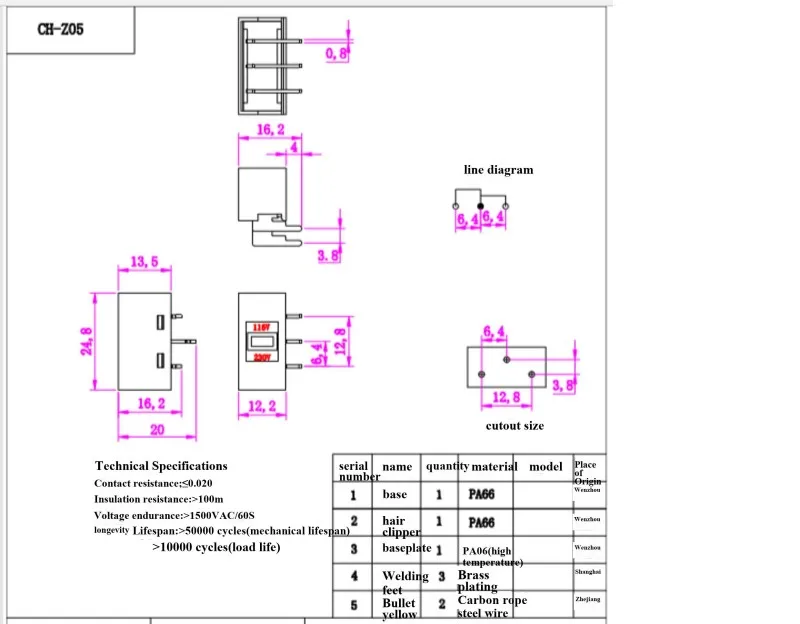 5 Stück Spannungswandler, 115 V auf 230 V, Schiebeschalter, 110 V–220 V, Spannungswandler, Kippschalter. – Detail 6