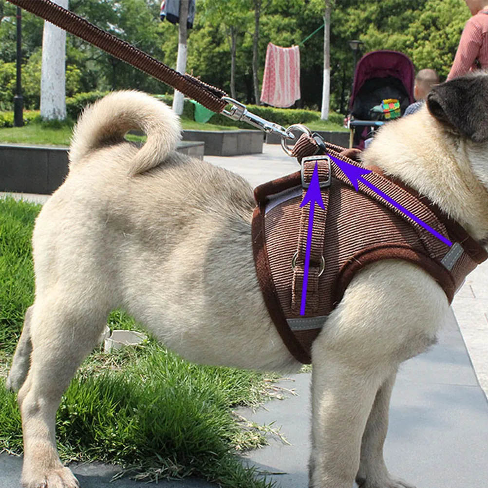 

Vest Style Dog Pet Chest Strap Reflective Lightweight Breathable Durable Easy Clean Comfortable Puppy Harness Wearable Safety