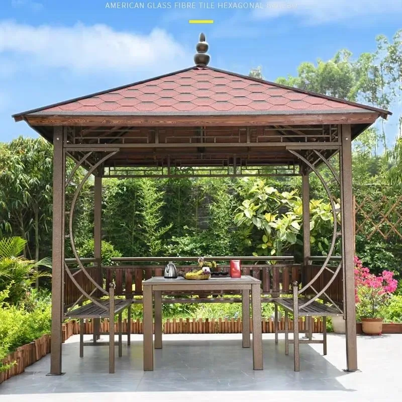 Large Metal Pavilion 3x3m Luxury Outdoor Playground Equipment