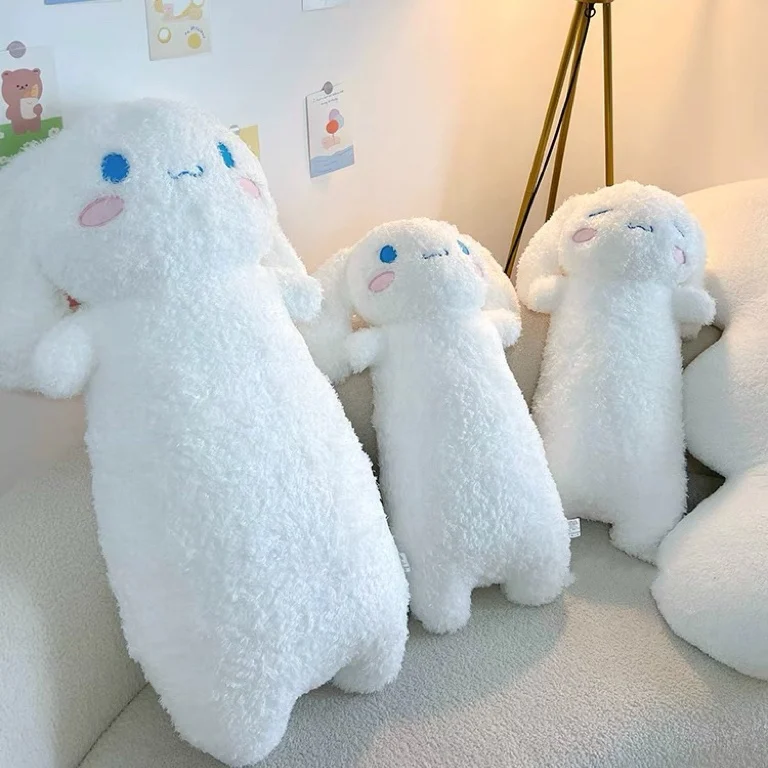 

60/80 см длинная плюшевая подушка Sanrio Cinnamoroll, диван-кровать, Cinnamoroll, белая подушка для собаки, мягкие плюшевые игрушки Cinnamoroll, подарки для девочек