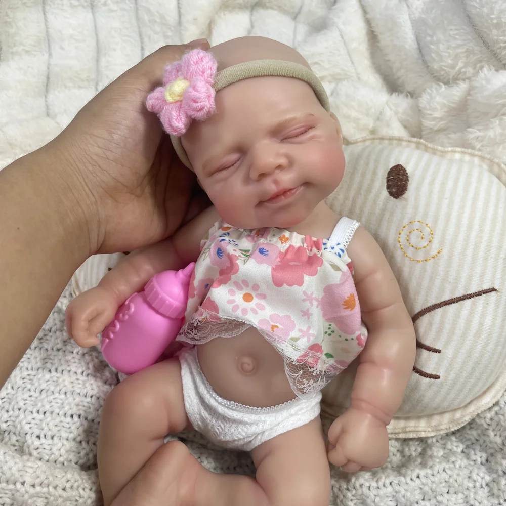 

Mini 13 Inch Reborn Silicone Baby Realistic Doll Pascale Prototype Full Solid Silicone Washable Girl Doll Toy Gift