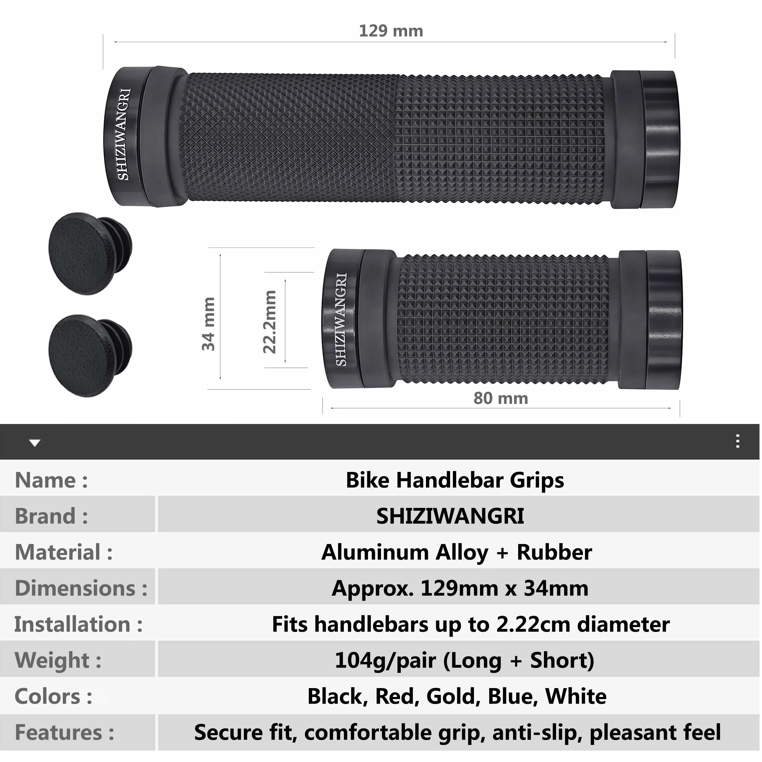 Folding Bicycle Grip  Anti-slip Rubber Bike Grip  Long Short Soft Grip For Mountain BMX Folding Bicycle Accessories