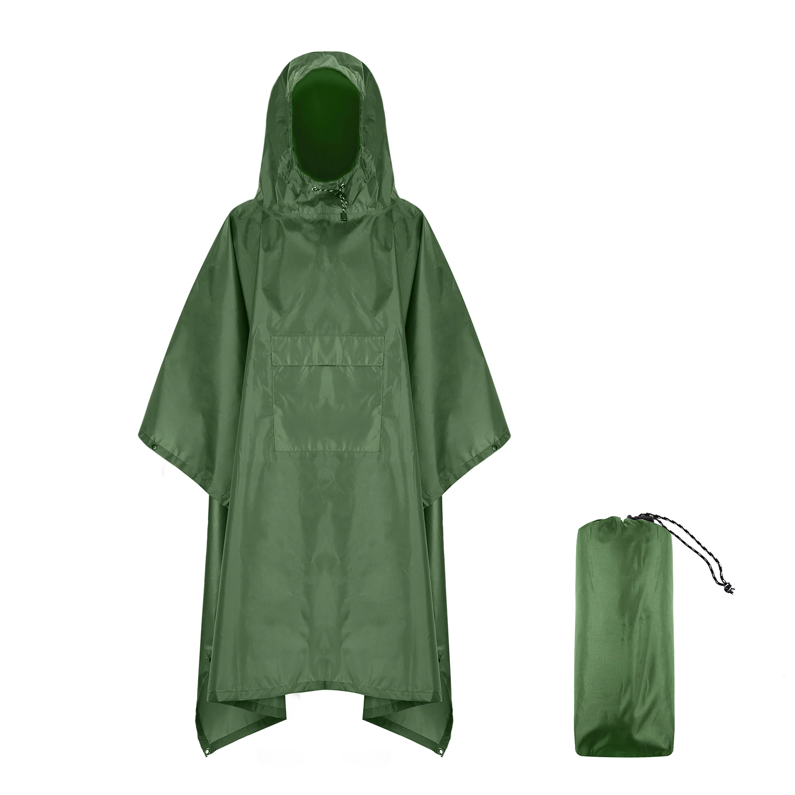 Outdoor Raincoat Camping Tent Camping Blanket Tarp Tent Tarp 3-in-1 Multifunctional Rain Cape for Camping Hiking Cycling
