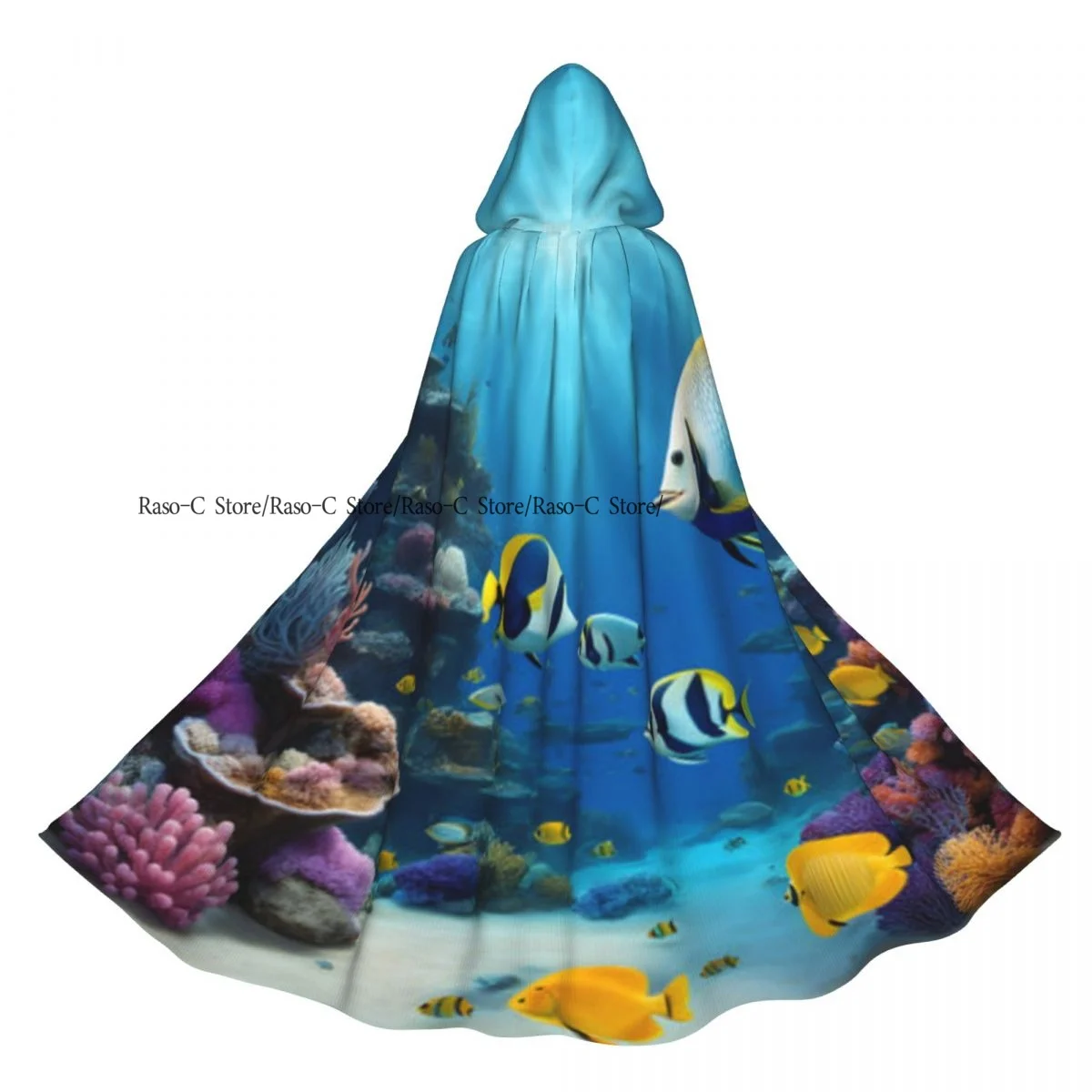 Capa con capucha Capa unisex con capucha Capa del mundo submarino Capa de bruja vampiro Disfraz de cosplay