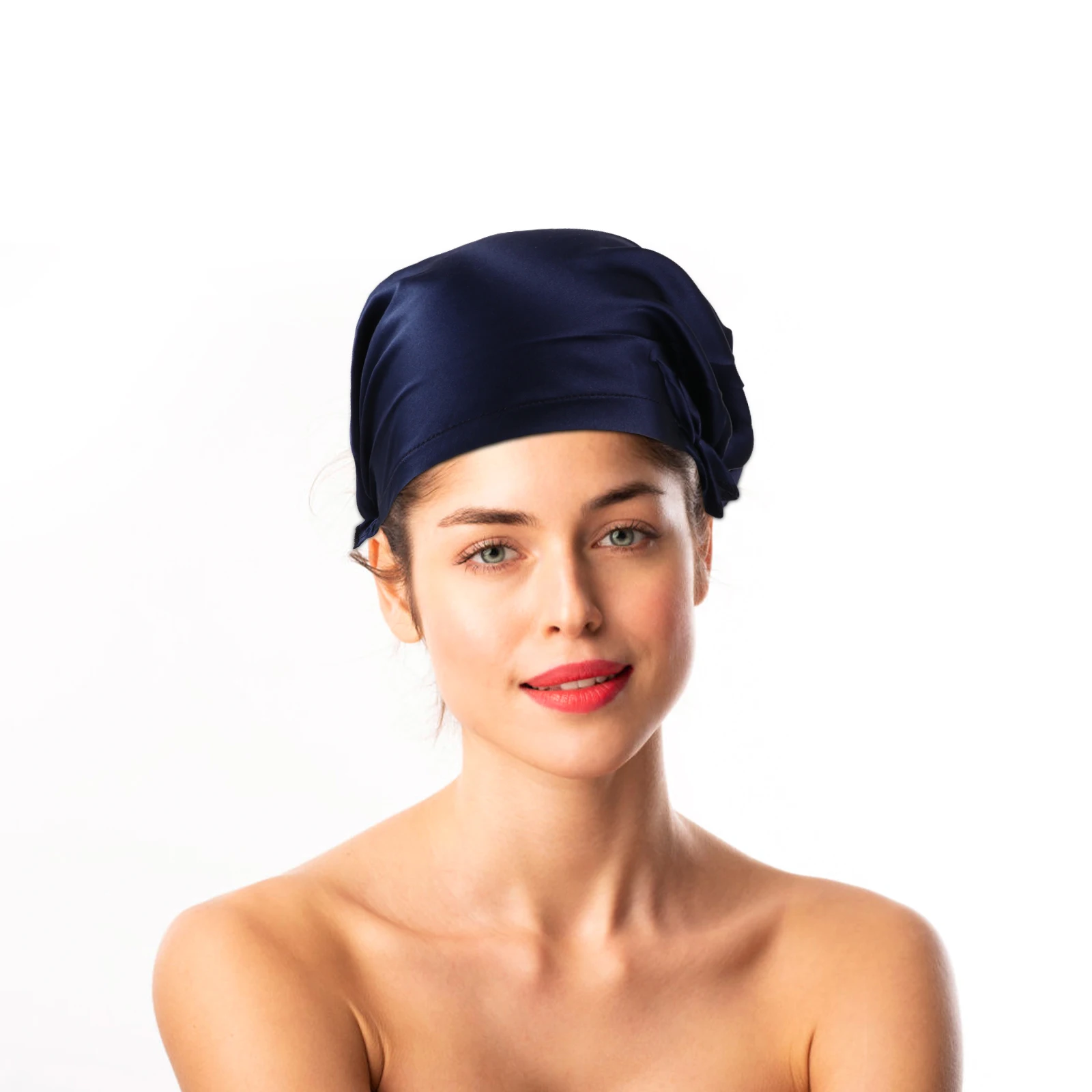 

Silk Sleeping Bonnets Women Caps Hair Protection Satin Hat Lightweight Elastic Ideal Adult Home Sleep Bath Gift