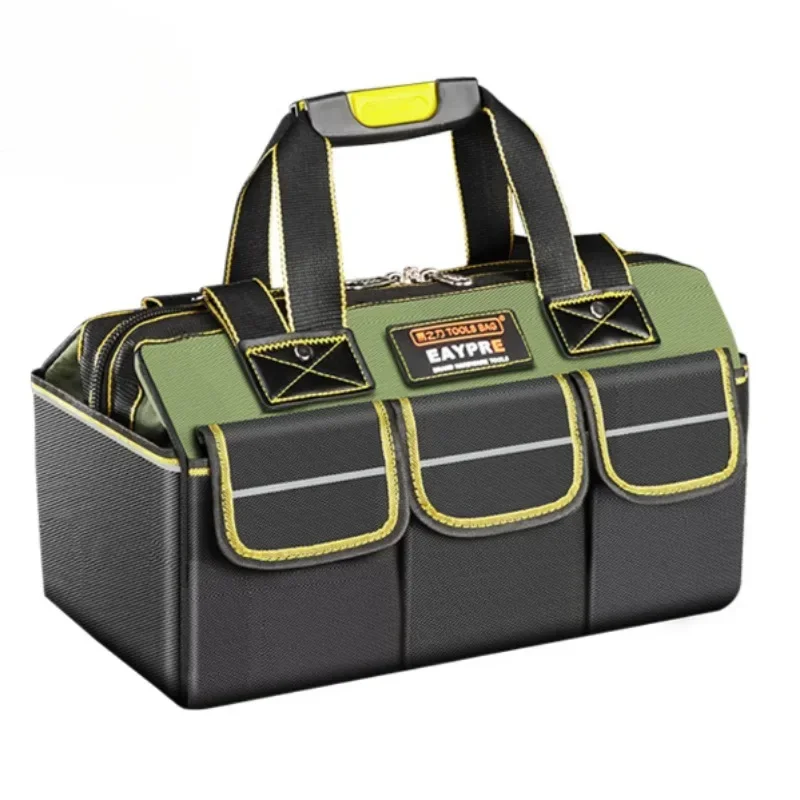 

1680D Oxford Cloth Tool Bag Working Electrician Waterproof Wear-resisting Leather Professional Organizer Crossbody Tool Backpack