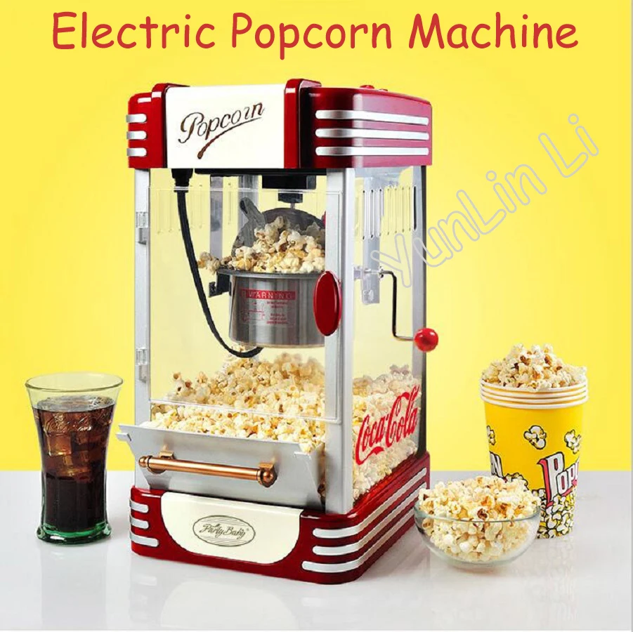 

Automatic Popcorn Maker Electric Popcorn Maker Fast Heating With Non-Stick Pot Pop Corn Machine