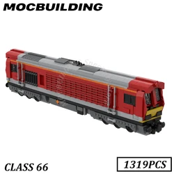 Class 66 Diesel Train Model Railway Accessories Display MOC Building Blocks Brick Toys Construction Gift Birthday Present