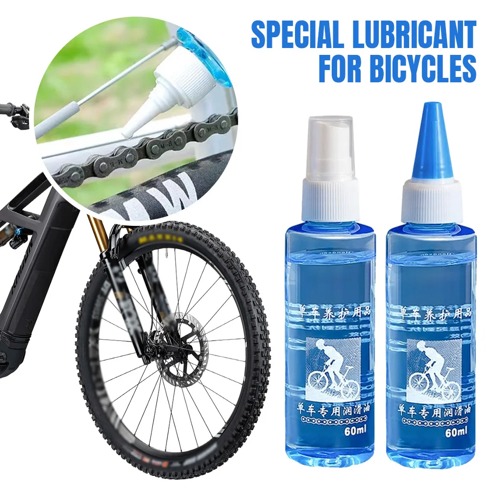 60ML Bike Chain Cleaner Lubricant Bicycle Chain Lubricant Dry Lube Chain Oil Long-Lasting Bike Chain Oil For Clean Smooth