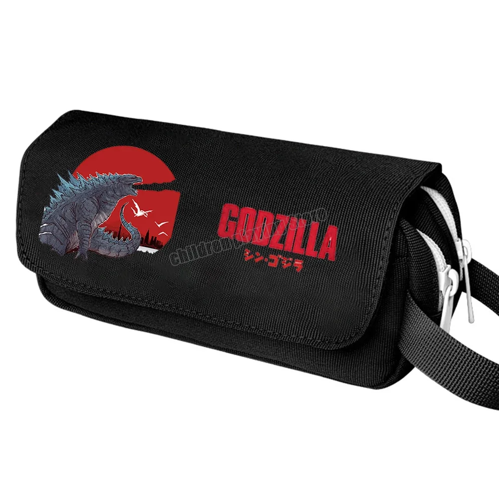 Godzilla Pen Bag Monster Figure Pencil Case forniture artistiche forniture per la conservazione degli studenti borse per matite di grande capacità