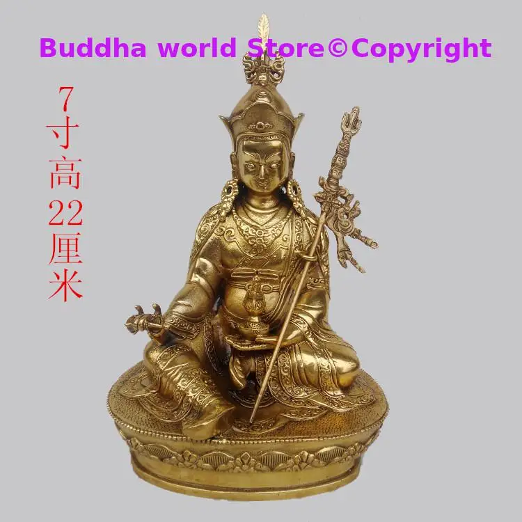 Buddhist Tantra supplies GOOD HOME SHOP worship buddha statue all-powerful Padmasambhava Guru Rinpoche copper buddha statue