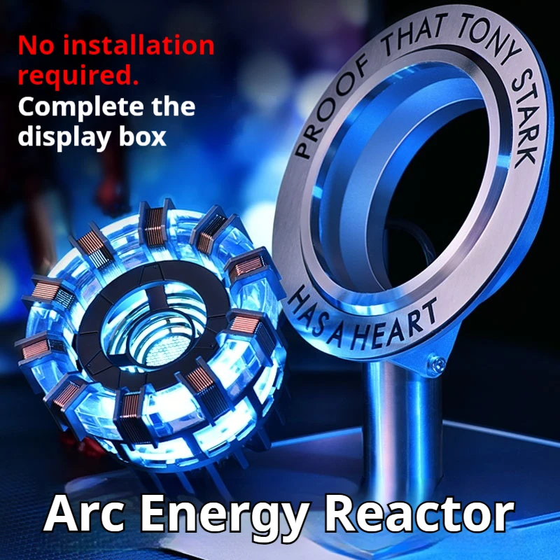 

Avenger Iron Man Mk1 Reactor Tony Stark Heart Of Mark Figure LED Light Model 1:1 Cosplay Toys Chest Lamp Kids Birthday Gift