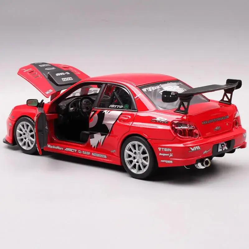 WELLY-Voiture l'inventaire Subaru Impreza WRX STI pour enfant, véhicule en alliage moulé sous pression, échelle 1:24