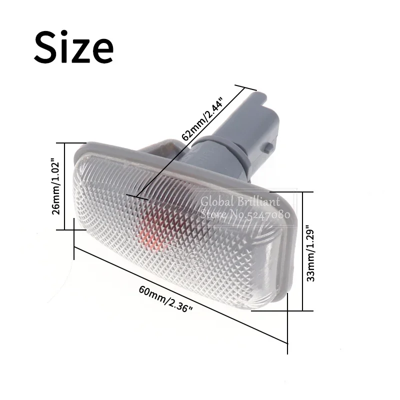 

Водонепроницаемый автомобильный указатель поворота, боковой габаритный фонарь, повторитель, мигалка для Citroen Peugeot 406 1999 2000 2001 2002 2003 632567