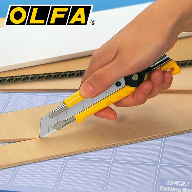 OLFA L-1 Taglierina per carichi pesanti Coltello multiuso grande da 18 mm con bloccaggio a ruota Coltelli da taglio multiuso Strumenti per modelli artigianali di carta da parati