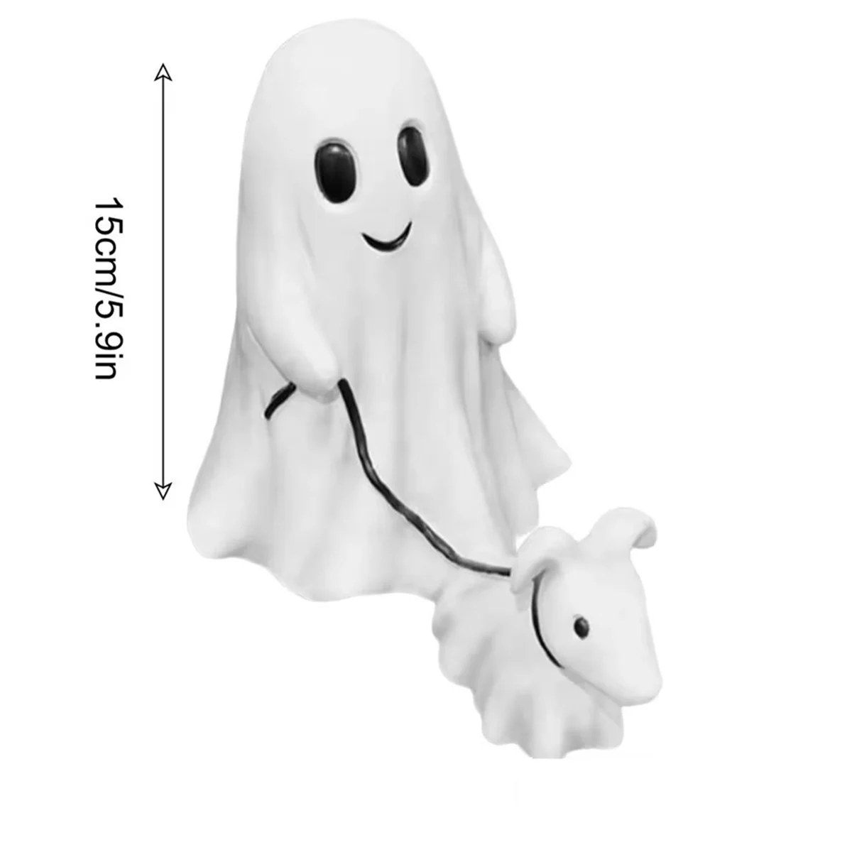 Ghost Dog Walking Statue Halloween Ghost Dog Walking Statue Cute Garland Small Ghost Dog Walking Decoration Ornaments B