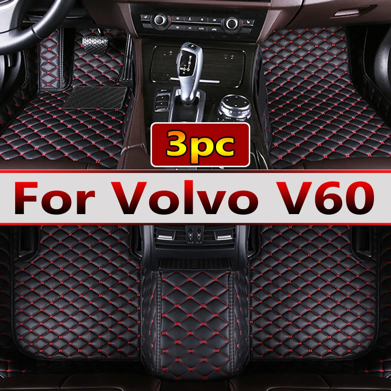 

Car Mats For Volvo V60 2018~2022 Luxury Leather Foot Mat Auto Interior Parts Carpet Protective Floor Durable Rug Car Accessories