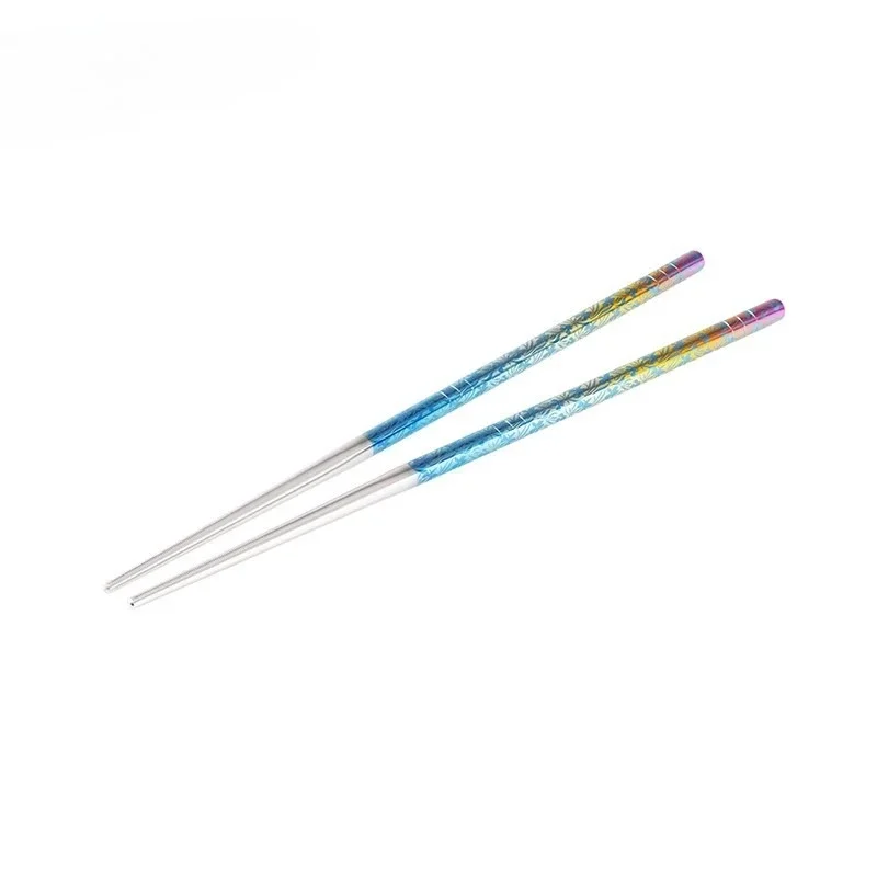 Huancai pure titanium chopsticks outdoor home non-slip metal pure titanium chopsticks