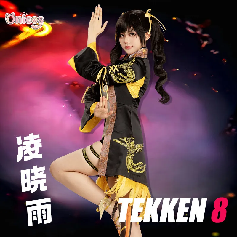 Disfraz de Cosplay de Ling Xiaoyu de Tekken 8, Uniforme de Artes Marciales Chinas para Mujer, Conjunto Completo para Halloween, Carnaval, Comic Con, Onicos