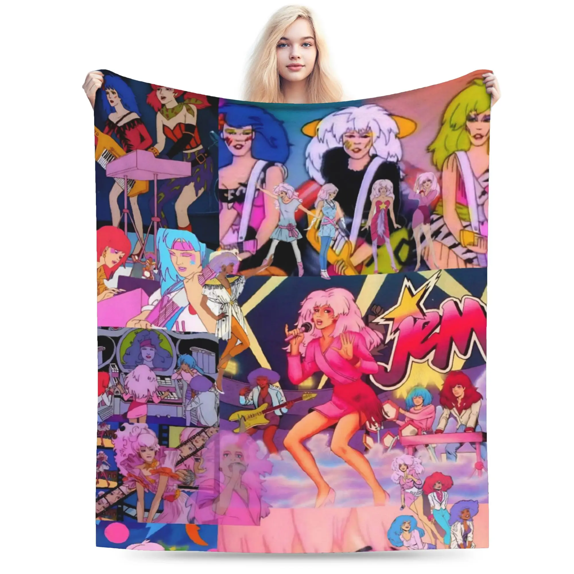 Jem And The Holograms Blanket Ultra Soft  Throw Blankets for Bed 50x60 Inch Multi-size Quilt