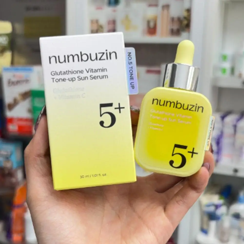 Numbuzin No5 Glutathione & Vitamin C Tone‑up Sun‑serum Brightening Hydrating Moisturizating Day‑time Skin Protection Serum
