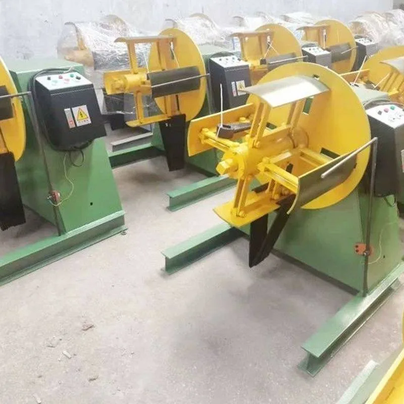 Tr* 800KG Manual Hydraulic Decoiler Machine High Speed Stainless Steel Coil Punch Straightening Uncoiler Equipment