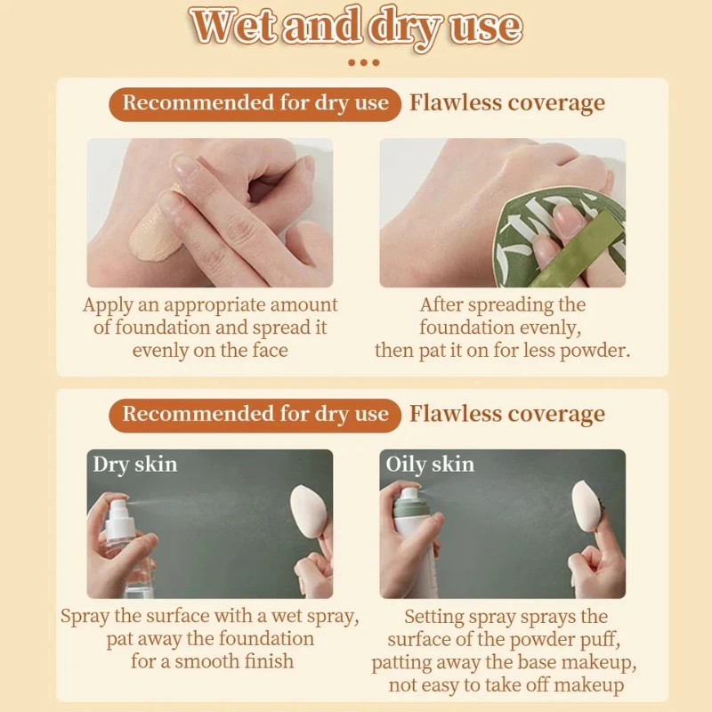 3 Pcs/Box Soft Air Cushion Puff Concealer Brush Round Makeup Blender Sponges Elastic Marshmallow Cosmetic Foundation Powder Set